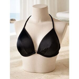 BLACK VICTORIA’S SECRET HALTER SWIM TOP 34C